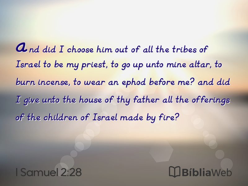 I Samuel 2:28 em imagem para compartilhar