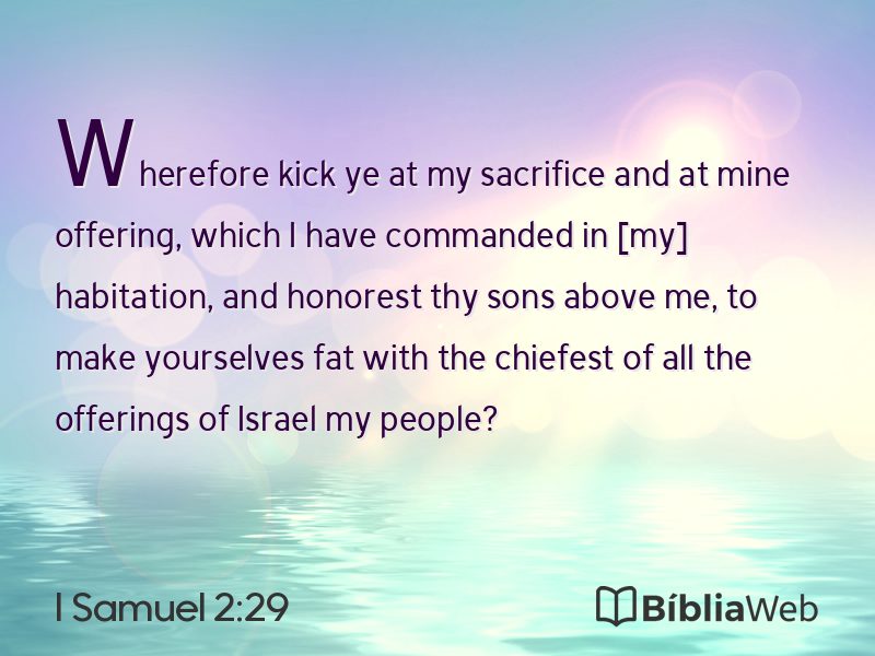 I Samuel 2:29 em imagem para compartilhar