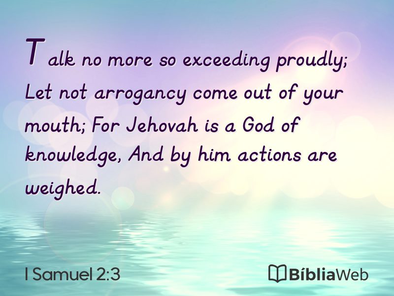I Samuel 2:3 em imagem para compartilhar