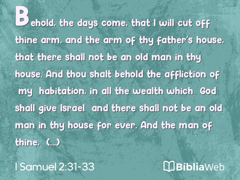 I Samuel 2:31-33 em imagem para compartilhar