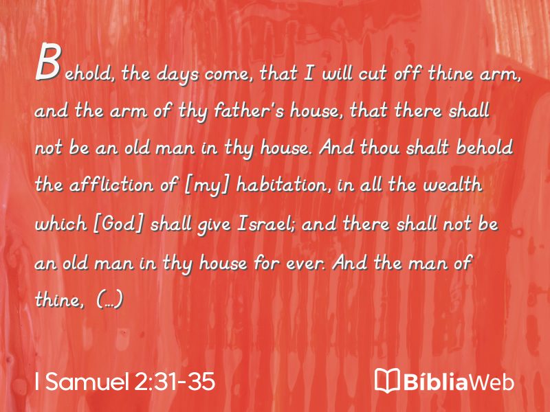 I Samuel 2:31-35 em imagem para compartilhar