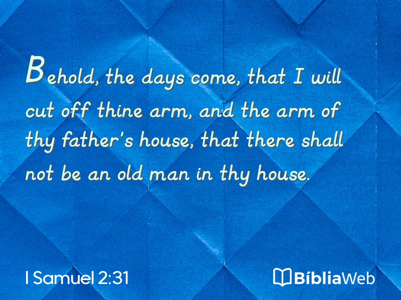 I Samuel 2:31 em imagem para compartilhar