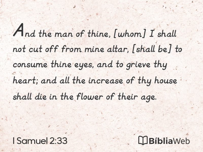 I Samuel 2:33 em imagem para compartilhar