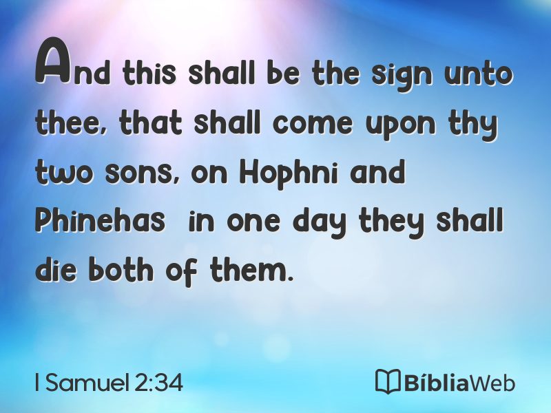 I Samuel 2:34 em imagem para compartilhar