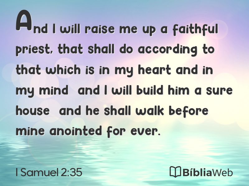 I Samuel 2:35 em imagem para compartilhar