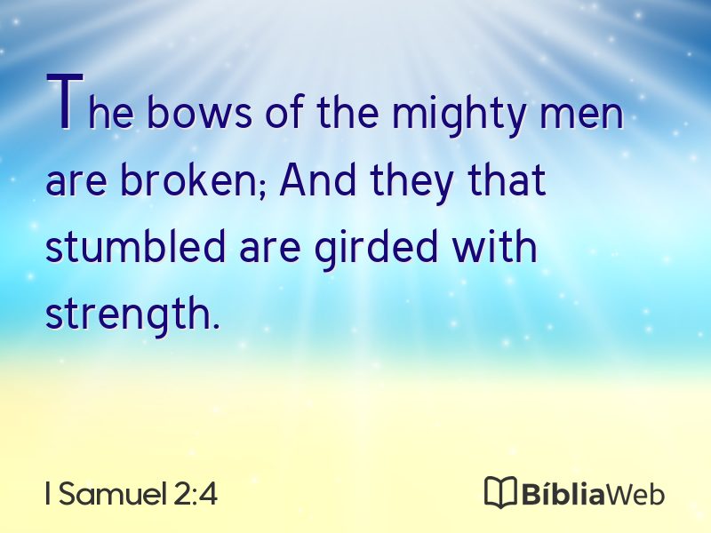 I Samuel 2:4 em imagem para compartilhar