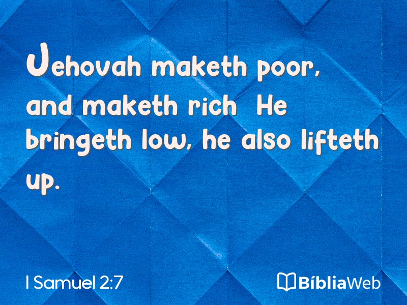 I Samuel 2:7 em imagem para compartilhar