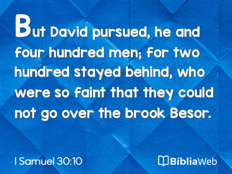 I Samuel 30:10 em imagem para compartilhar