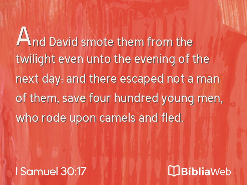 I Samuel 30:17 em imagem para compartilhar
