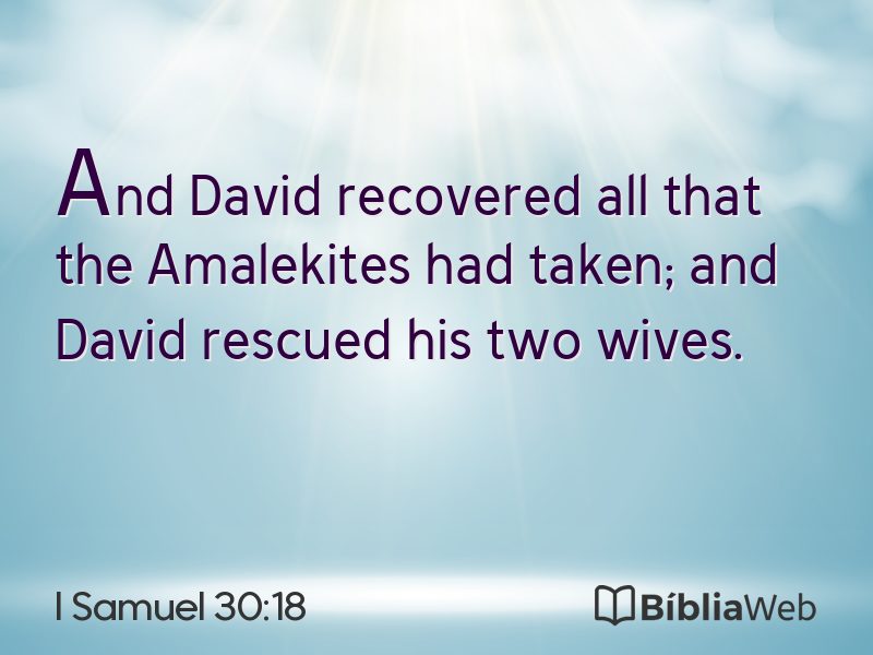 I Samuel 30:18 em imagem para compartilhar