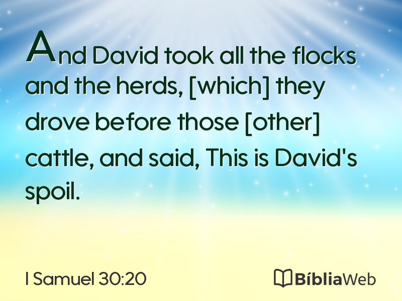 I Samuel 30:20 em imagem para compartilhar