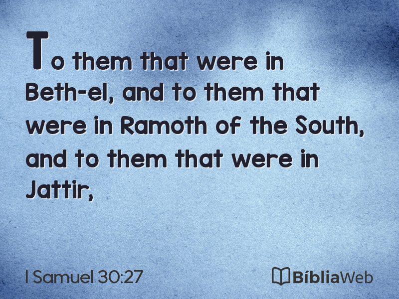 I Samuel 30:27 em imagem para compartilhar