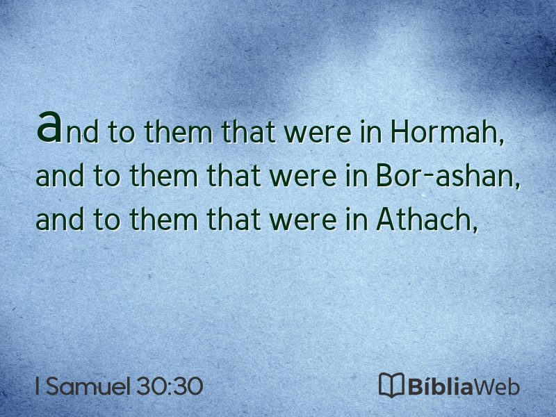 I Samuel 30:30 em imagem para compartilhar