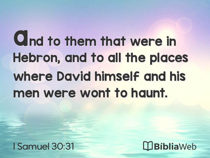 I Samuel 30:31 em imagem para compartilhar
