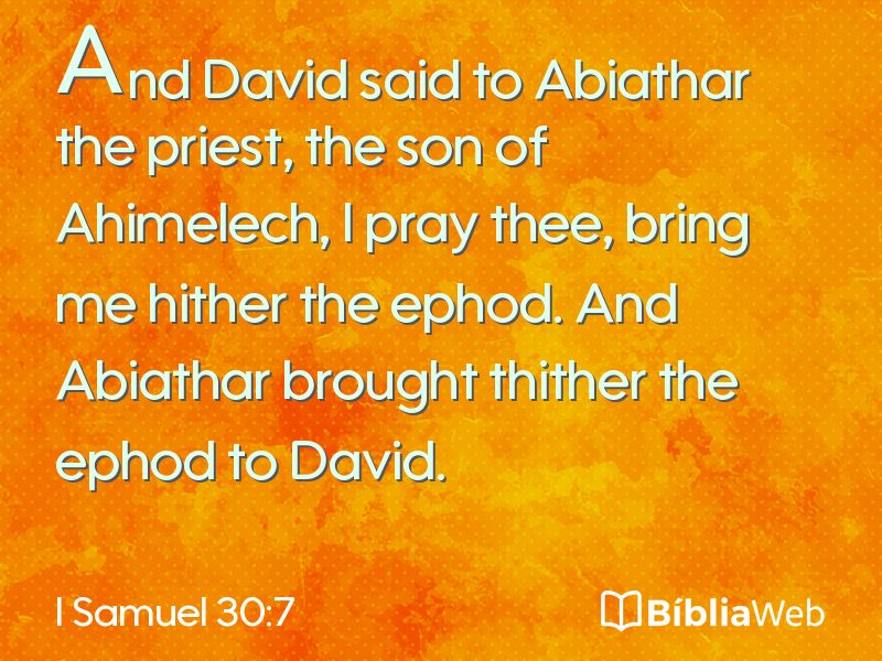 I Samuel 30:7 em imagem para compartilhar