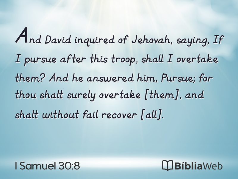 I Samuel 30:8 em imagem para compartilhar