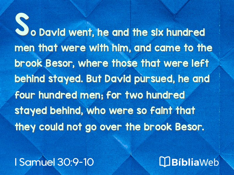 I Samuel 30:9-10 em imagem para compartilhar