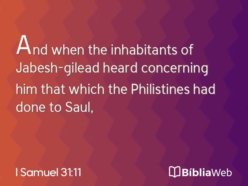 I Samuel 31:11 em imagem para compartilhar