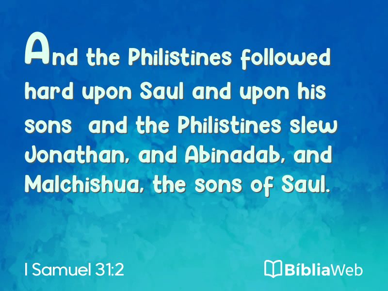 I Samuel 31:2 em imagem para compartilhar