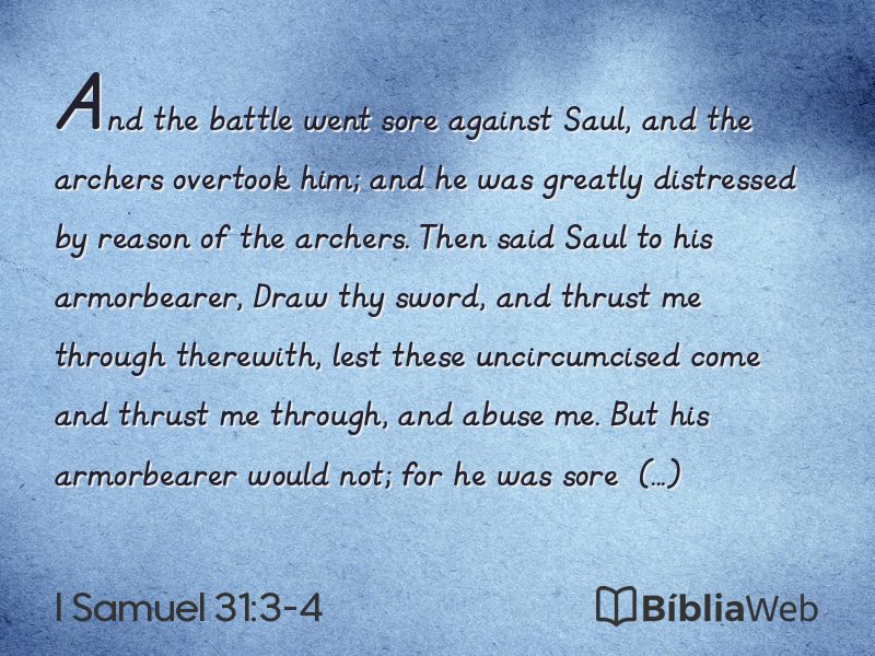 I Samuel 31:3-4 em imagem para compartilhar