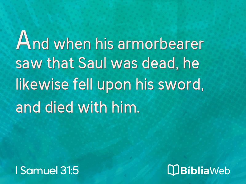I Samuel 31:5 em imagem para compartilhar