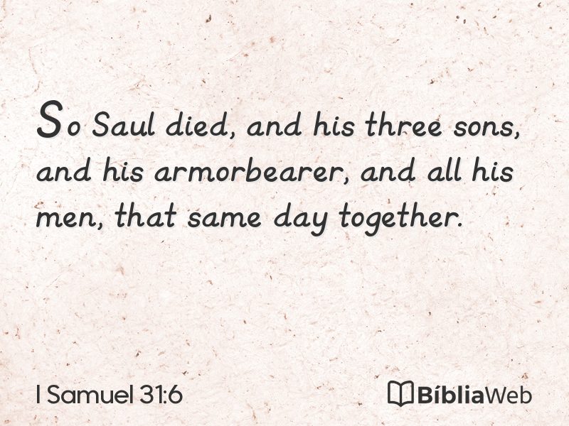 I Samuel 31:6 em imagem para compartilhar