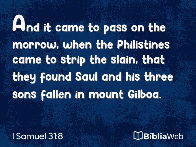 I Samuel 31:8 em imagem para compartilhar