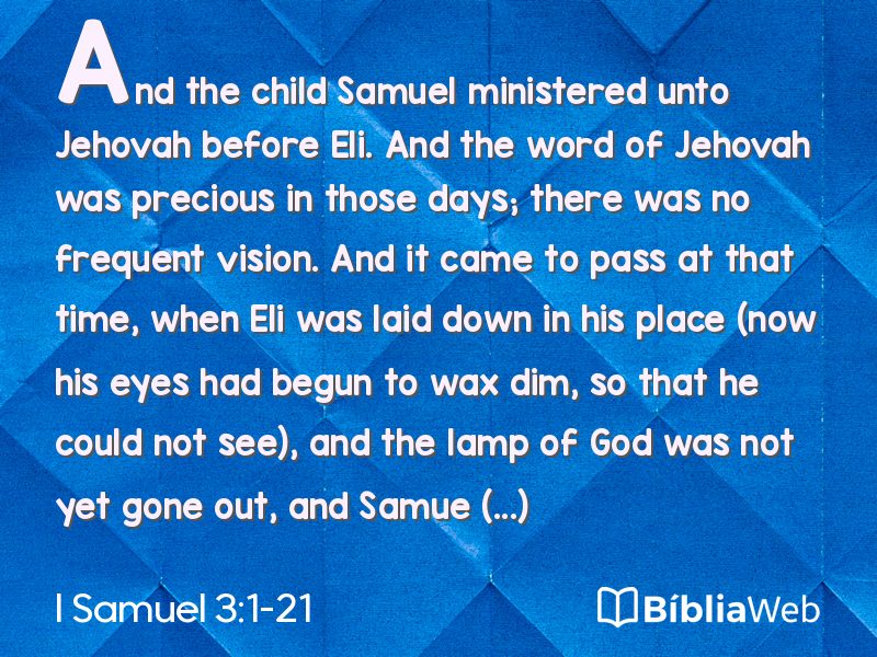 I Samuel 3:1-21 em imagem para compartilhar