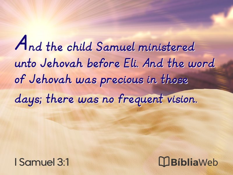 I Samuel 3:1 em imagem para compartilhar