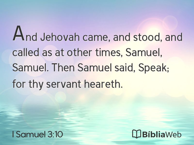 I Samuel 3:10 em imagem para compartilhar