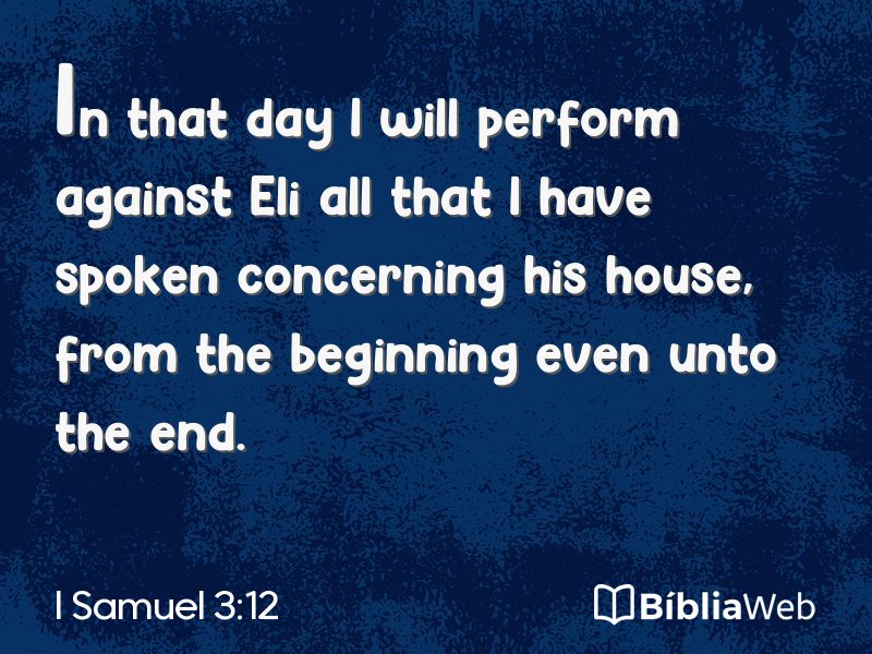 I Samuel 3:12 em imagem para compartilhar