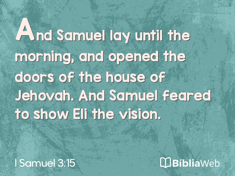 I Samuel 3:15 em imagem para compartilhar