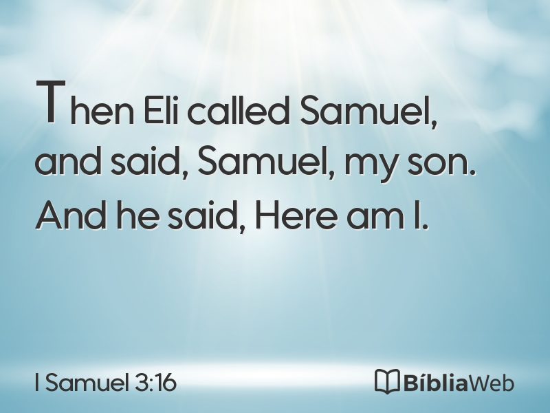 I Samuel 3:16 em imagem para compartilhar