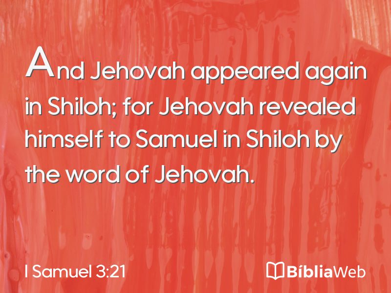 I Samuel 3:21 em imagem para compartilhar