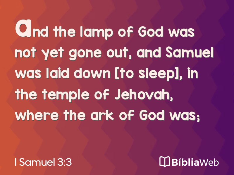 I Samuel 3:3 em imagem para compartilhar