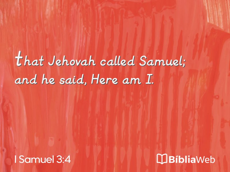 I Samuel 3:4 em imagem para compartilhar