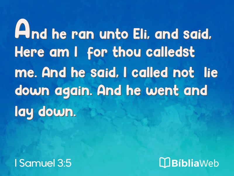 I Samuel 3:5 em imagem para compartilhar