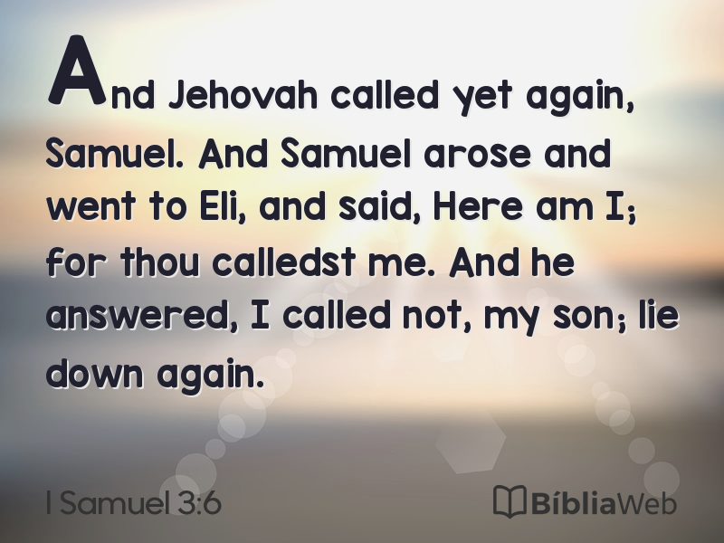 I Samuel 3:6 em imagem para compartilhar