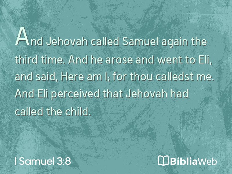 I Samuel 3:8 em imagem para compartilhar