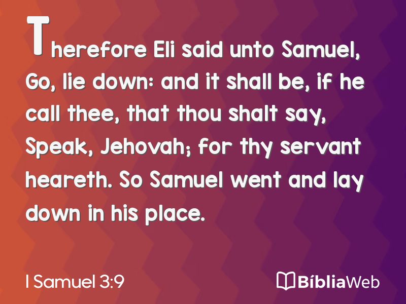 I Samuel 3:9 em imagem para compartilhar