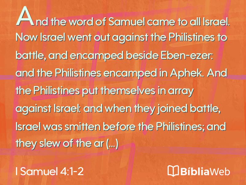 I Samuel 4:1-2 em imagem para compartilhar