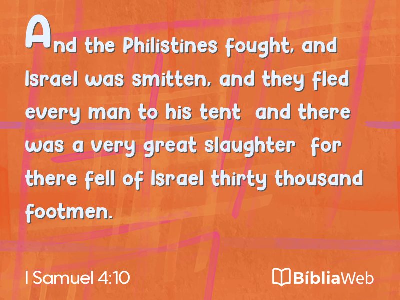I Samuel 4:10 em imagem para compartilhar