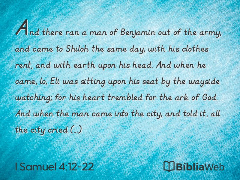 I Samuel 4:12-22 em imagem para compartilhar