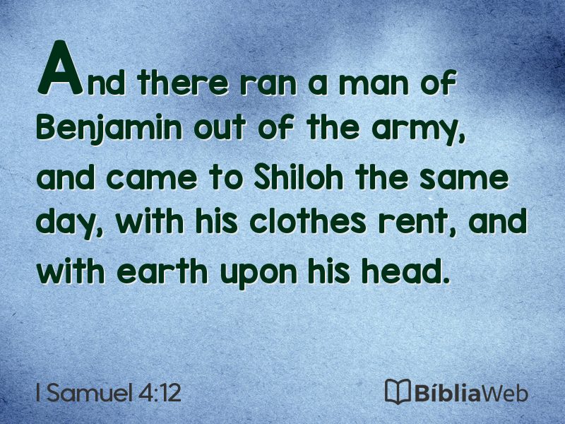 I Samuel 4:12 em imagem para compartilhar