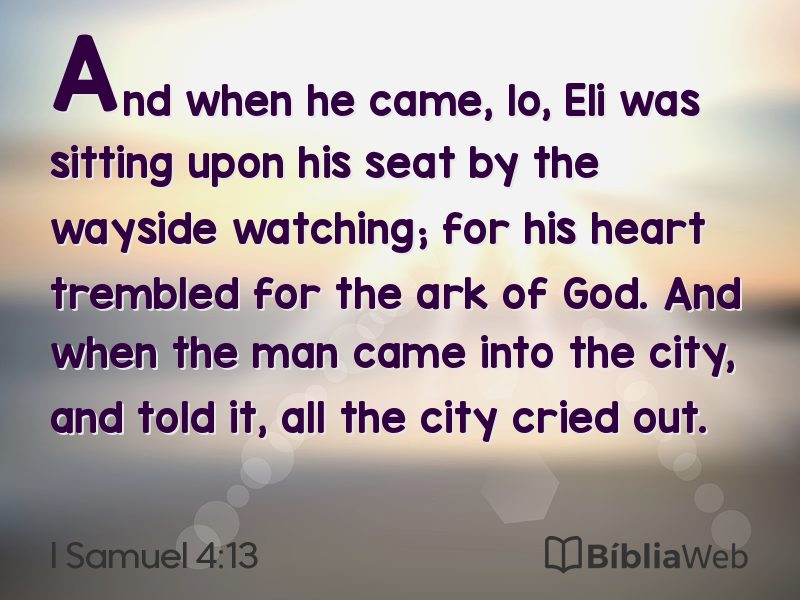 I Samuel 4:13 em imagem para compartilhar