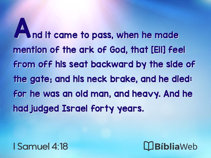 I Samuel 4:18 em imagem para compartilhar