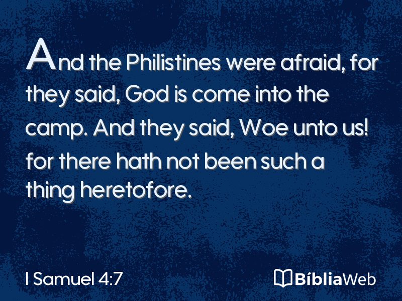 I Samuel 4:7 em imagem para compartilhar