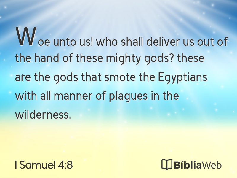 I Samuel 4:8 em imagem para compartilhar