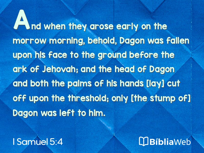 I Samuel 5:4 em imagem para compartilhar