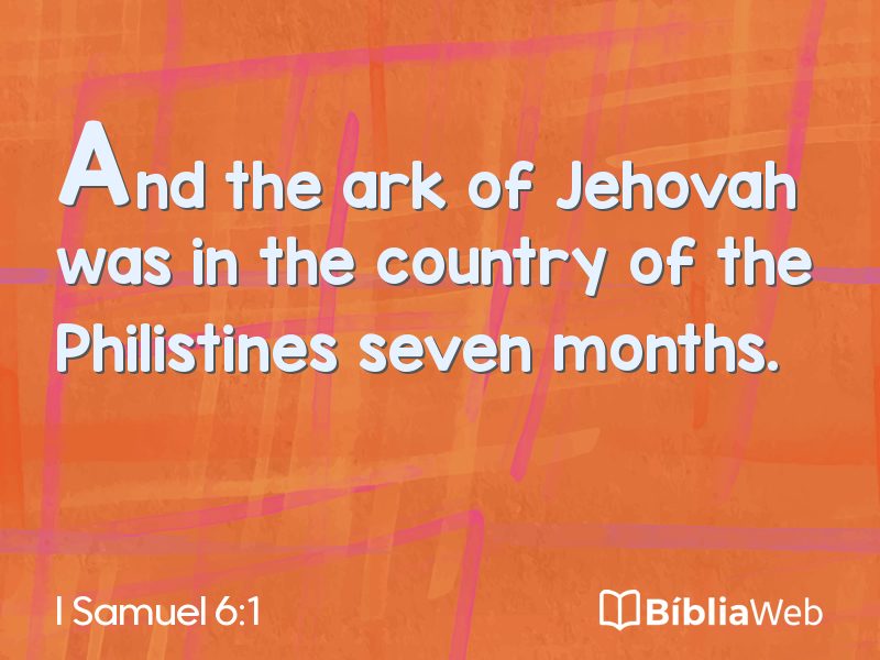 I Samuel 6:1 em imagem para compartilhar
